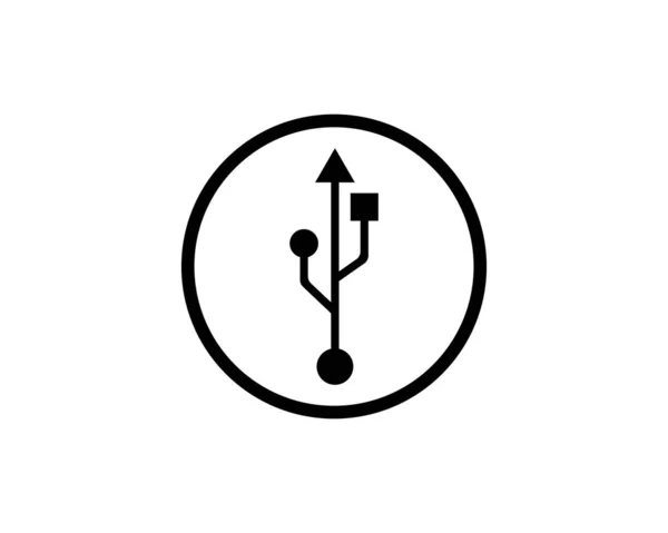 Illustrazione vettoriale icona usb — Vettoriale Stock