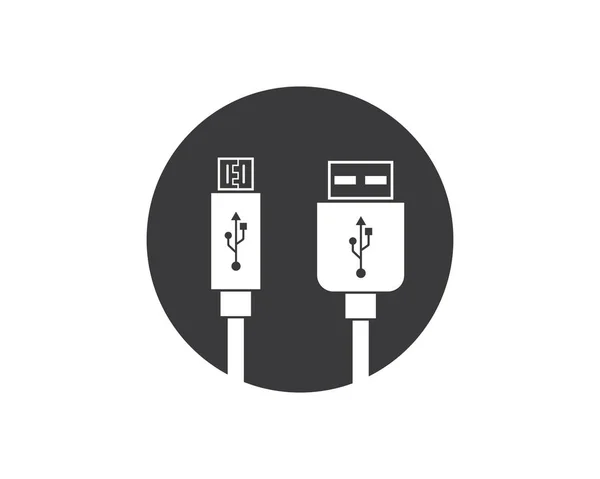 Ilustração vetor ícone usb —  Vetores de Stock