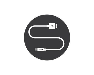 usb simge vektör illüstrasyonu