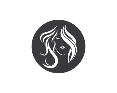 doğal güzellik kadın vektör illüstrasyon şablonu