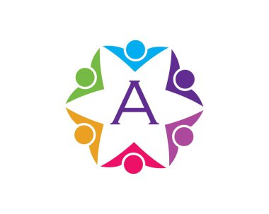 Evlat edinme, toplum ve sosyal bakım Logo şablonu vektörü 