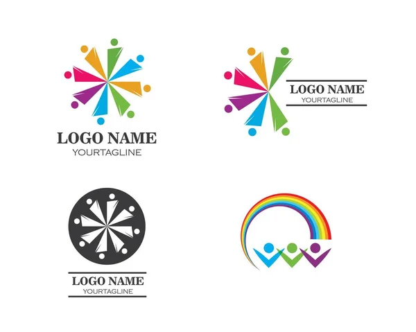 Έγκριση, Κοινότητα και κοινωνική φροντίδα διάνυσμα πρότυπο λογότυπου — Διανυσματικό Αρχείο