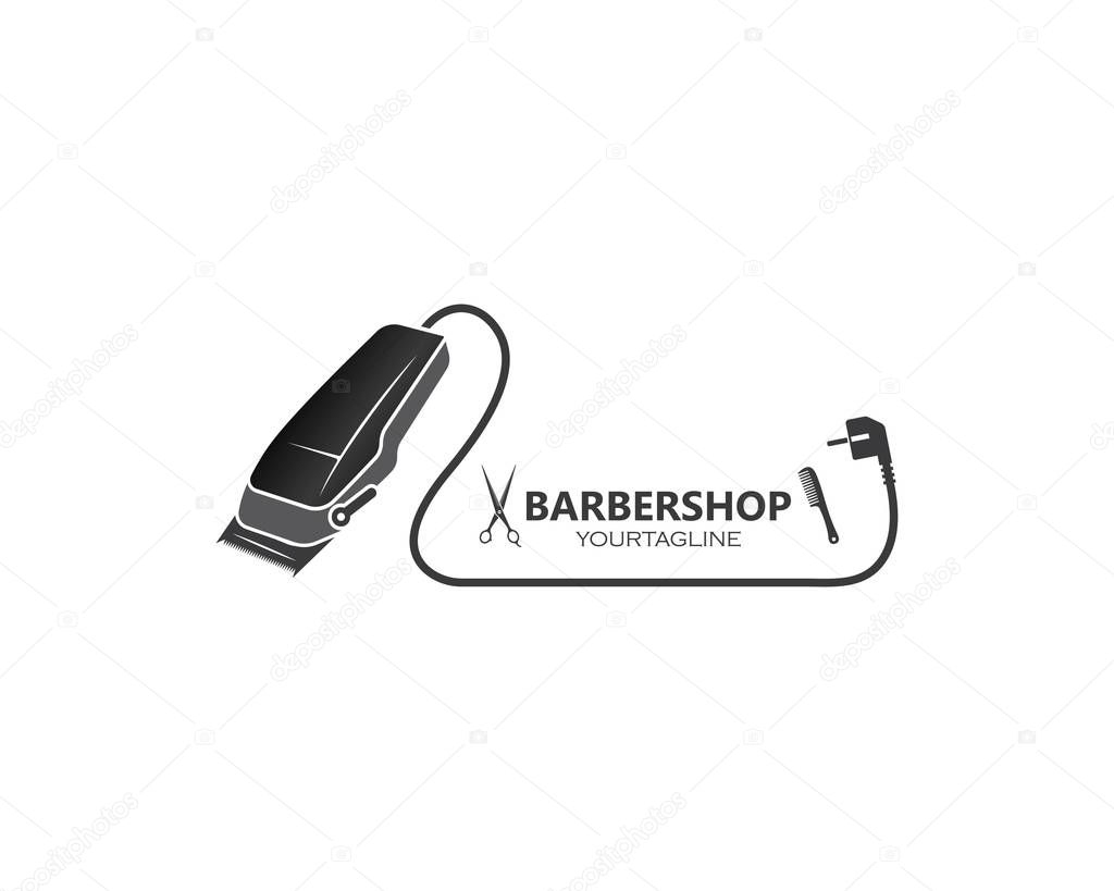 Clippers icin vector  for barber business illustration template