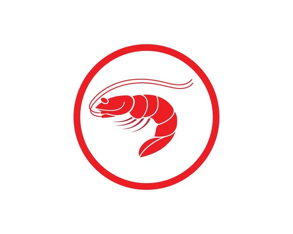 Векторный дизайн логотипа креветок — стоковый вектор