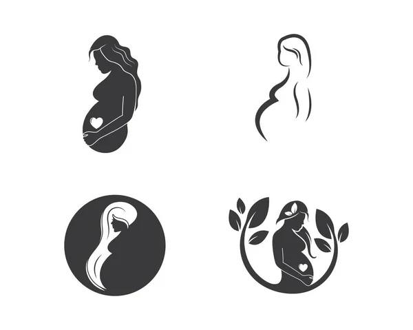 Beauty pregnant women vector icon — Stock Vector