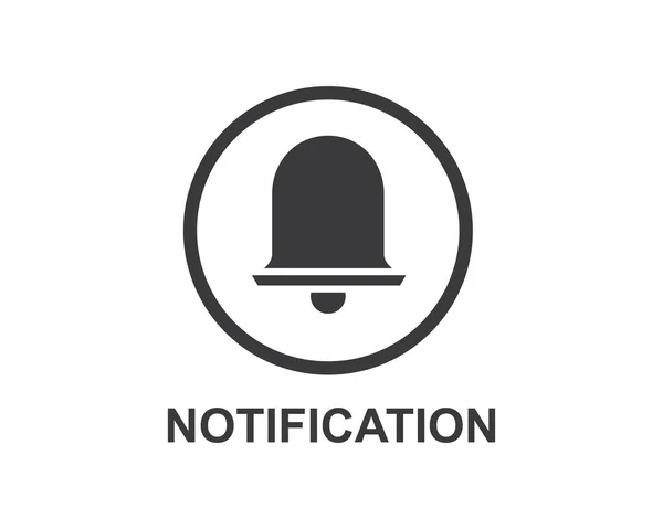 Campana icono de notificación vector — Vector de stock
