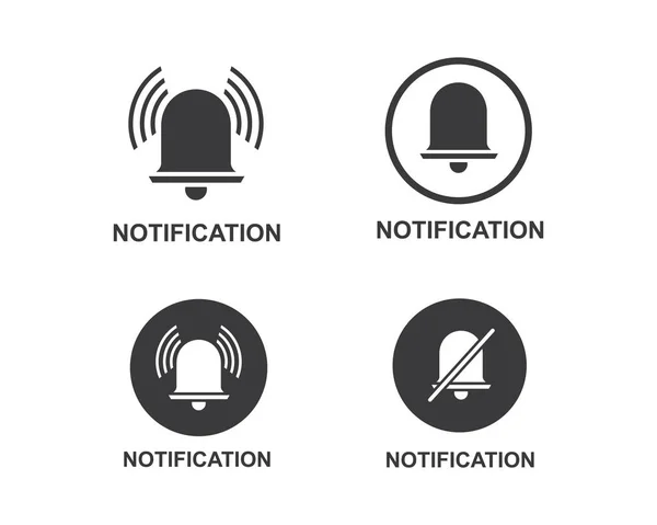 Campana icono de notificación vector — Vector de stock