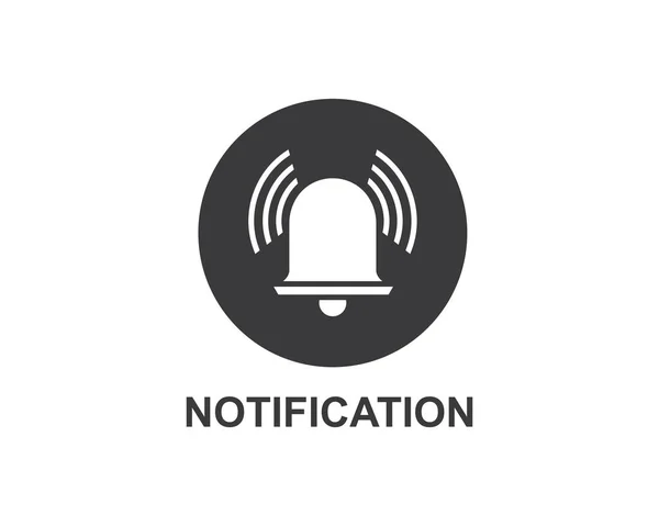 Campana icono de notificación vector — Vector de stock