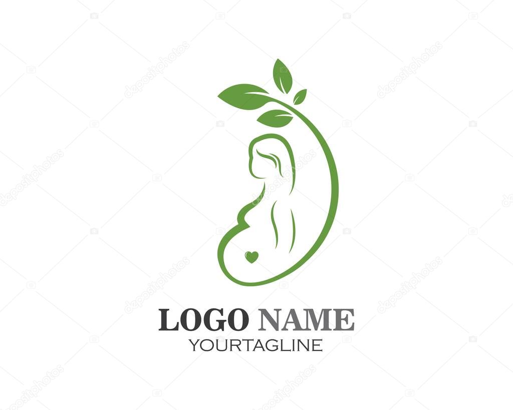 Beauty pregnant women vector icon