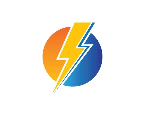 Potencia de flash de la energía y la ilustración eléctrica — Vector de stock