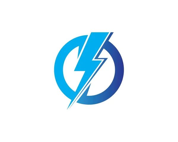 Poder de flash de energia e ilustração elétrica — Vetor de Stock