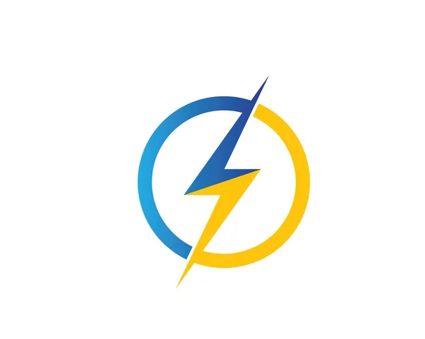 Potencia de flash de la energía y la ilustración eléctrica — Vector de stock
