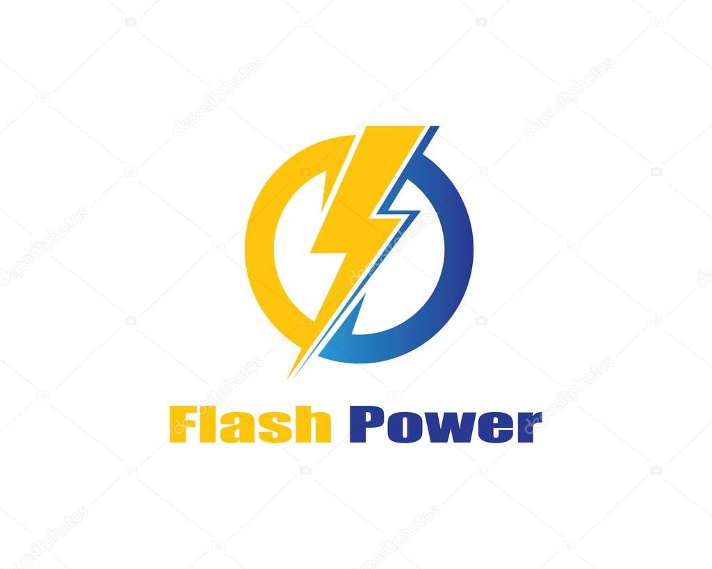 Flash power of energy and electric illustration design