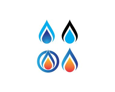 Yangın alev Logo şablonu vektör simge petrol, gaz ve enerji logo
