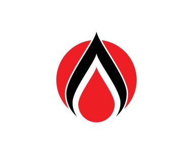 Yangın alev Logo şablonu vektör simge petrol, gaz ve enerji logo
