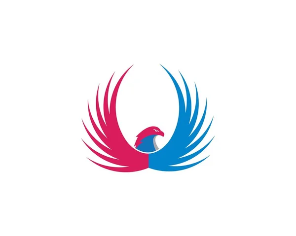 Falcon Eagle Bird Logo șablon vector — Vector de stoc