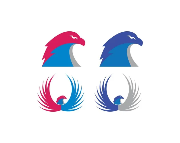 Вектор шаблону логотипу сокола орла птаха — стоковий вектор