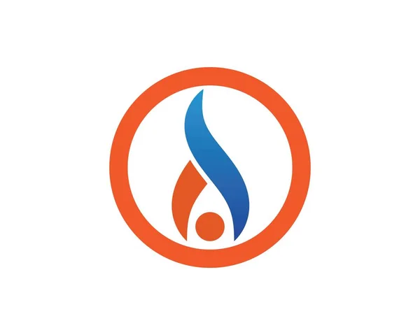 Feuer Flamme Logo Vorlage Vektor Symbol Öl, Gas und Energie Logo — Stockvektor