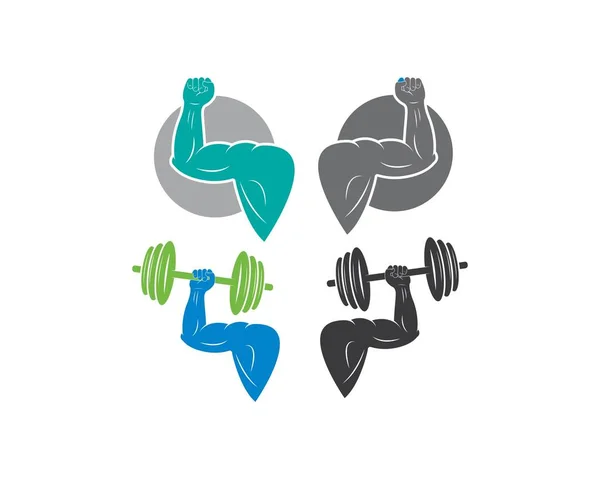 Gimnasio, fitness ilustración plantilla vector — Archivo Imágenes Vectoriales