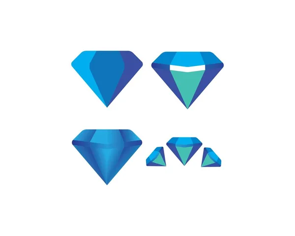 Logo diamant illustration vectoriel icône — Image vectorielle