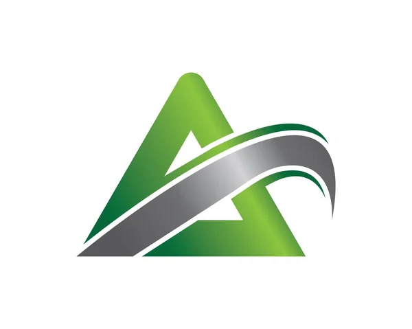 Um triângulo do logotipo da carta para o modelo de negócio Vecto —  Vetores de Stock