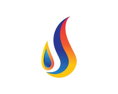 Yangın alev Logo şablonu vektör simge petrol, gaz ve enerji logo