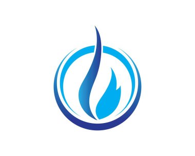Yangın alev Logo şablonu vektör simge petrol, gaz ve enerji logo