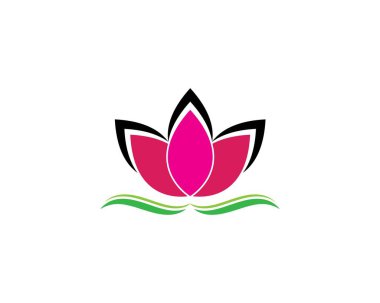 Güzellik Vektörü Nilüfer çiçekleri logo tasarımı şablonu