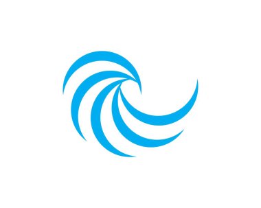 Su Dalgası sembolü ve simge logo şablonu