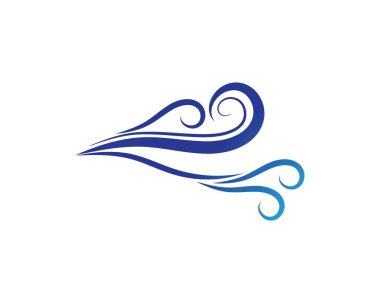 rüzgar simgesi vektör şablonu