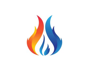 Yangın alev Logo şablonu vektör simge petrol, gaz ve enerji