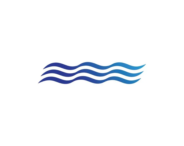 Wasserwelle Symbol und Symbol Logo Vorlage — Stockvektor