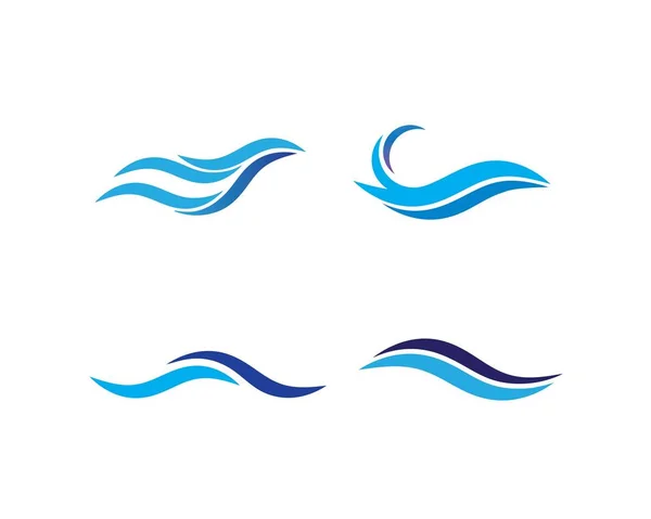 Wasserwelle Symbol und Symbol Logo Vorlage — Stockvektor