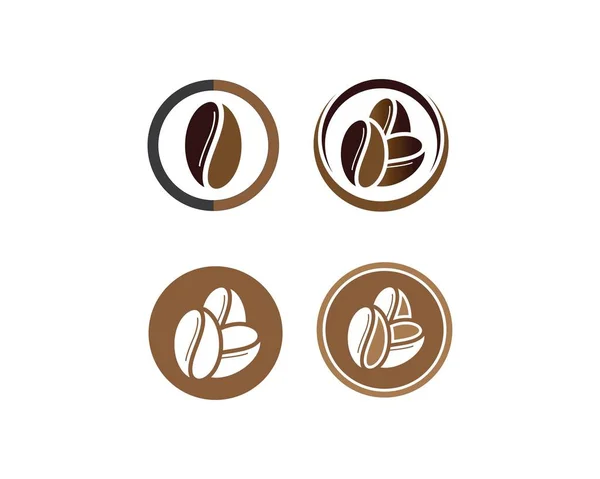 Vektorová ikona loga kávových zrn — Stockový vektor