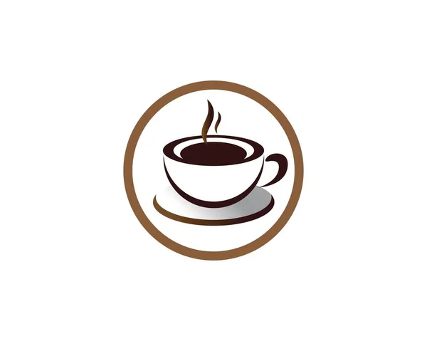 Logo chicchi di caffè icona vettoriale modello — Vettoriale Stock