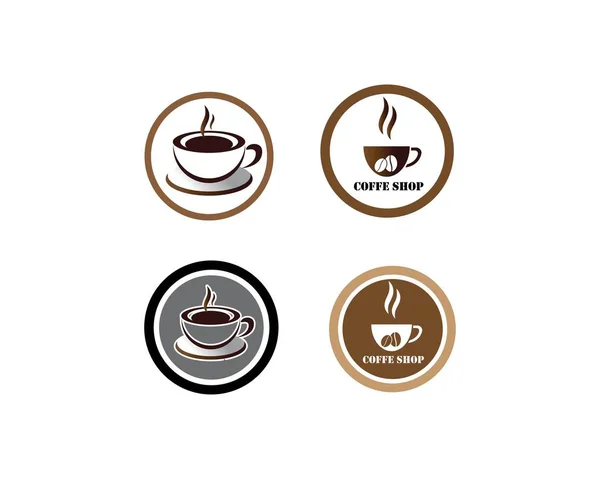 Koffie Bonen Logo Template vector pictogram — Stockvector