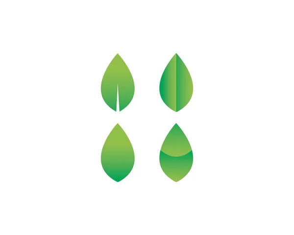 Diseño del logotipo del vector de hoja de árbol, eco — Vector de stock