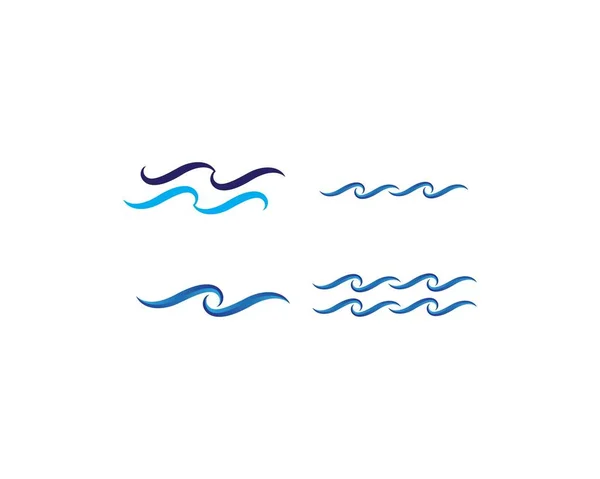 Wasserwelle Symbol und Symbol Logo Vorlage — Stockvektor