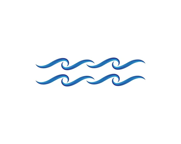 Wasserwelle Symbol und Symbol Logo Vorlage — Stockvektor