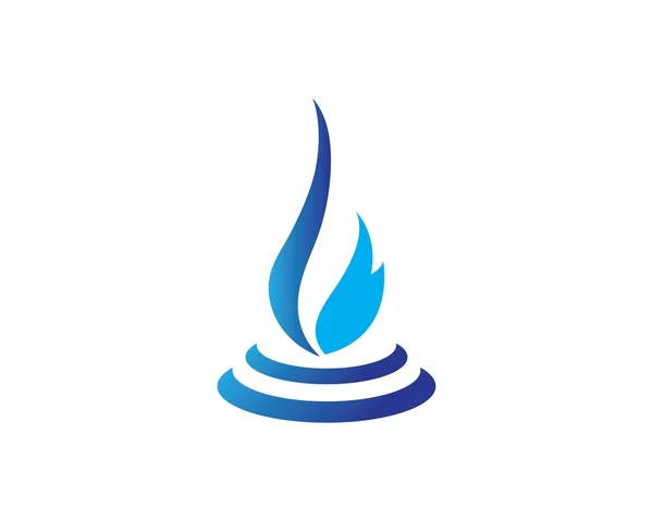 Feuer Flamme Logo Vorlage Vektor Symbol Öl, Gas und Energie — Stockvektor