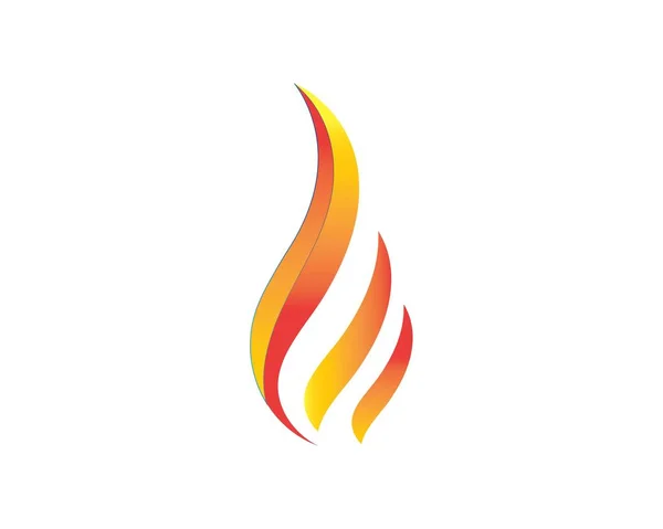 Fire flame Logo Template vector icon Oil, gas and energy — Stock Vector