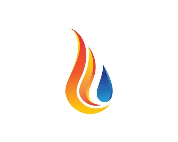 Feuer Flamme Logo Vorlage Vektor Symbol Öl, Gas und Energie — Stockvektor