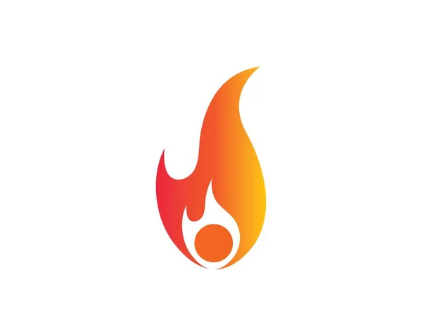 Elden flamma logotypen vektor Mallikonen olja, gas och energi — Stock vektor
