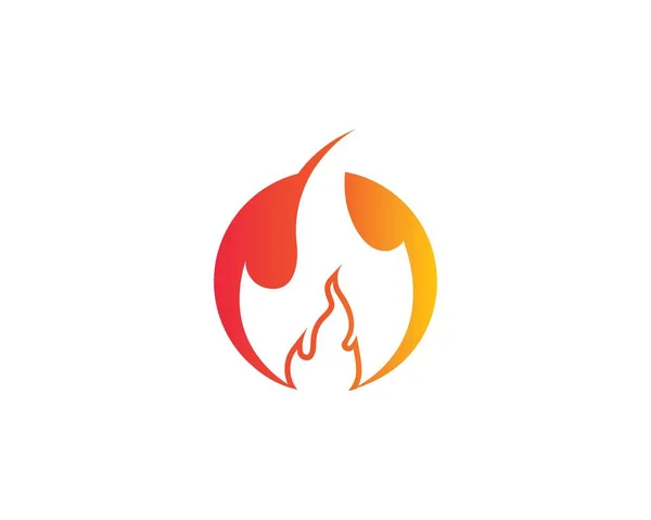 Incendio llama Logo Plantilla vector icono Petróleo, gas y energía — Vector de stock