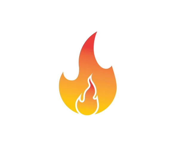 Incendio llama Logo Plantilla vector icono Petróleo, gas y energía — Vector de stock