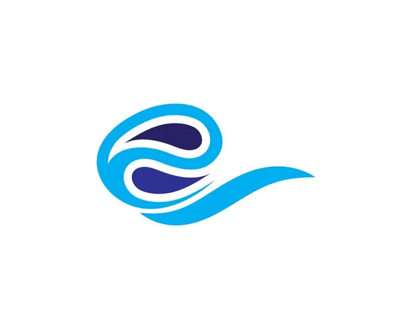 Water Wave Icon Logo — Stock Vector