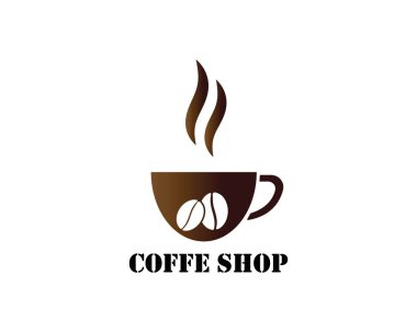 Kahve fincanı Logo Şablonu vektörü