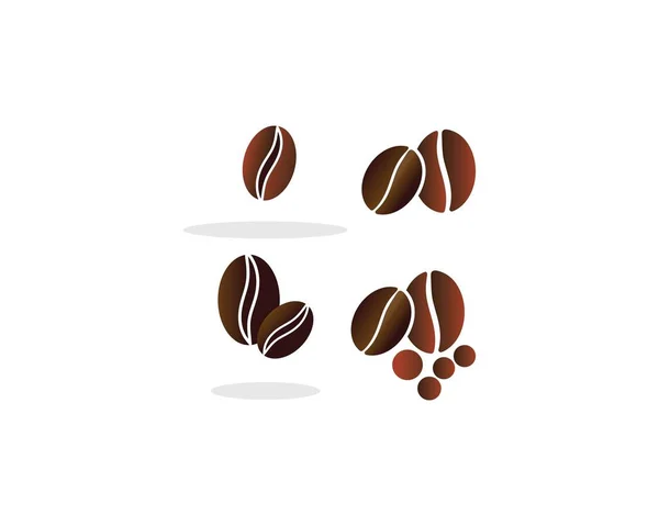 Modèle de logo de grains de café icône vectorielle — Image vectorielle