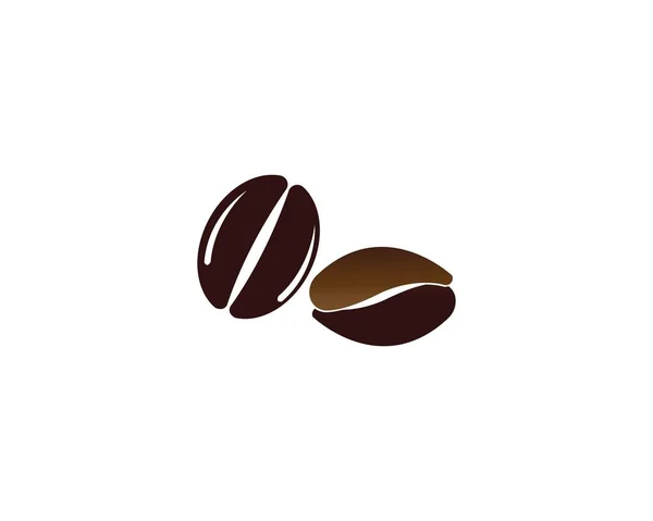 Значок векторного логотипа кофейных зерен — стоковый вектор