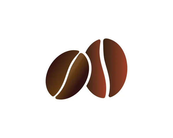 Feijões de café logotipo modelo vetor ícone — Vetor de Stock